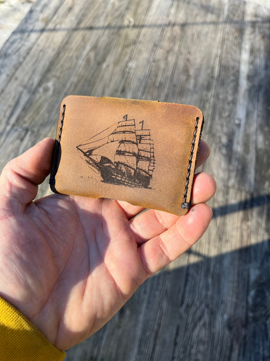leather wallet with engraving